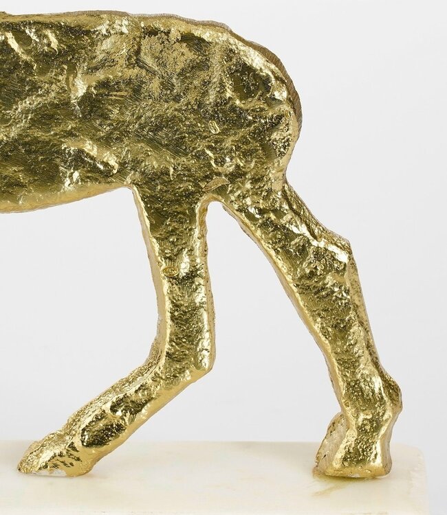 Gouden Kerstbeeld van Aluminium – Modern Woondecor