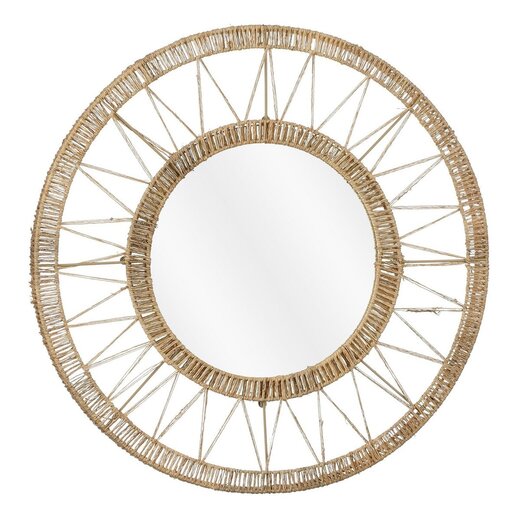 Mica Decorations Ludy Jute Wall Mirror - Light Brown