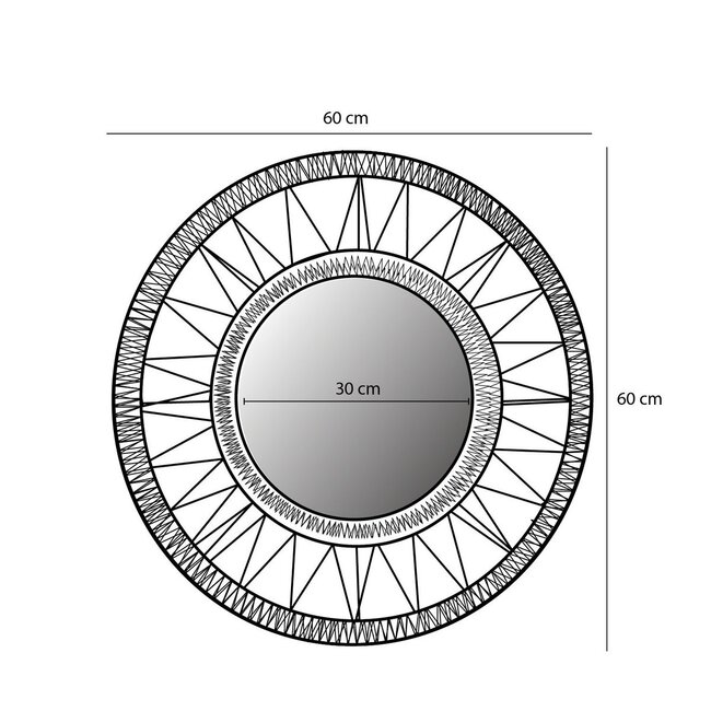 Wandspiegel Lichtbruin Jute – Handgemaakt