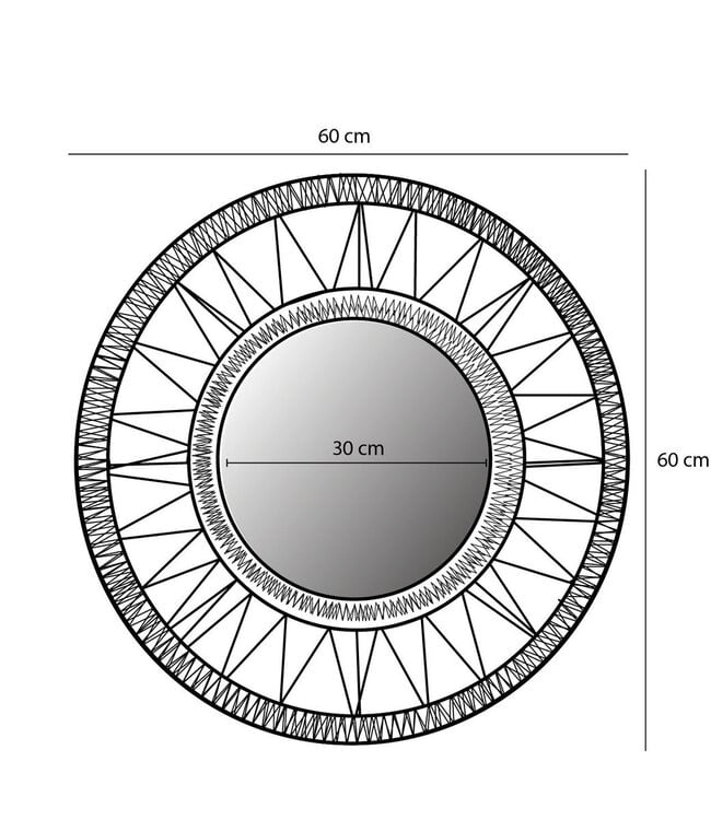 Wandspiegel Lichtbruin Jute – Handgemaakt