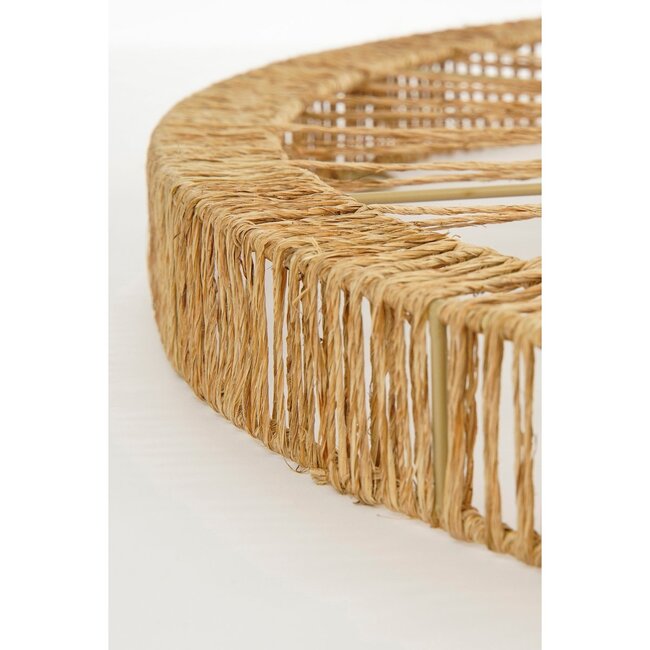 Mica Decorations Ludy Wandspiegel aus Jute - Hellbraun
