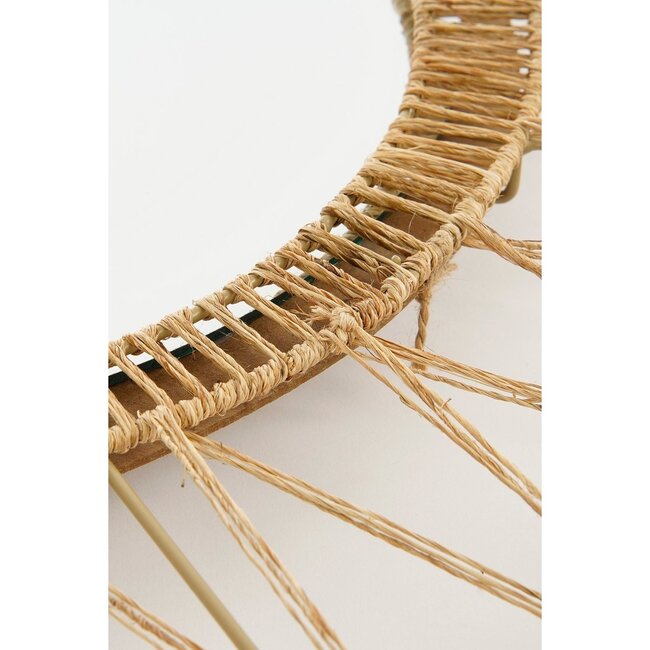 Mica Decorations Ludy Wandspiegel aus Jute - Hellbraun
