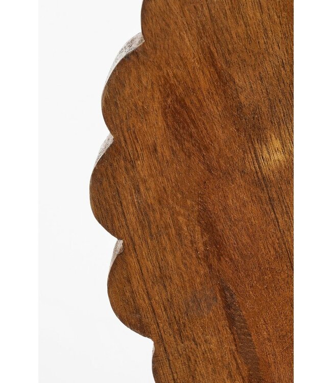 Decorative Mango Wood Sculpture – Handcrafted Brown Art Object