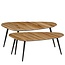Mica Decorations Bijzettafel set Bruin 2Teak hout