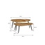 Mica Decorations Jailey Teak Side Tables - Brown - Set of 2