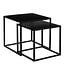 Mica Decorations Goa Beistelltische aus Eisen - Schwarz - 2er-Set