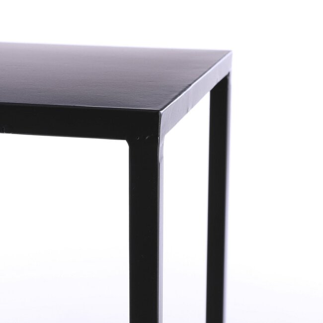 Mica Decorations Goa Iron Side Tables - Black - Set of 2