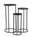 Bijzettafel set Zwart 3Ijzer