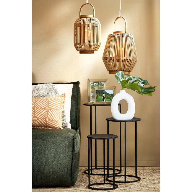 Bijzettafel set Zwart 3Ijzer