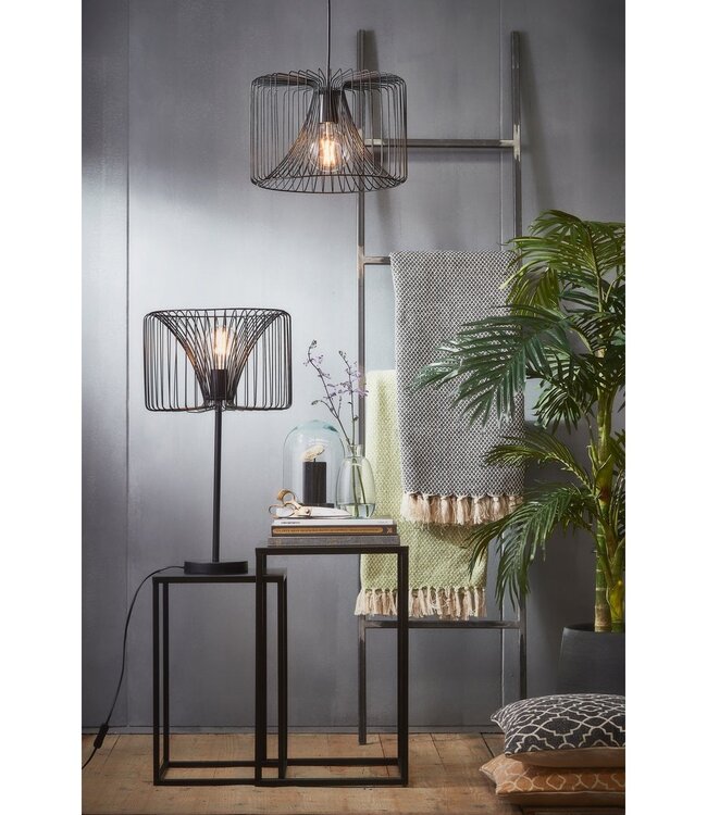 Bijzettafel set Zwart 2Ijzer