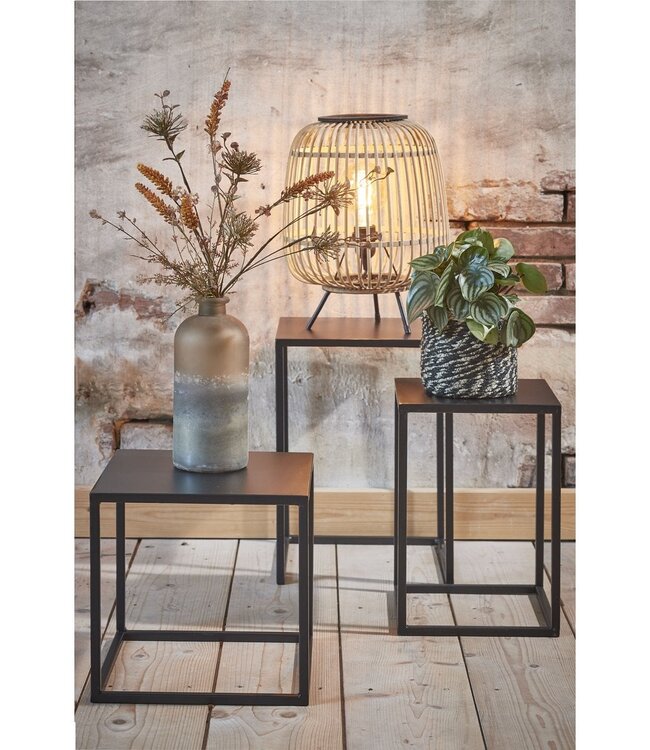 Bijzettafel set Zwart 2Ijzer