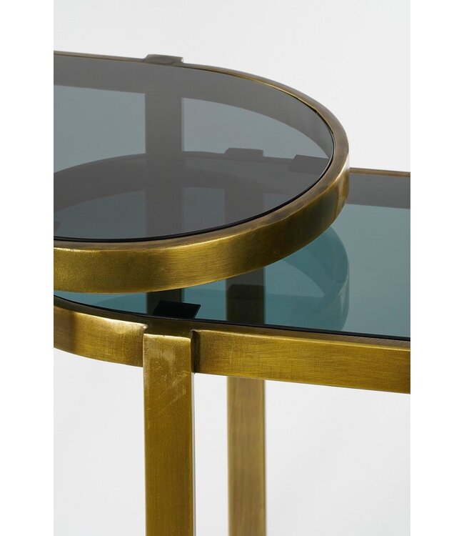 Bijzettafel set Goud 2Ijzer