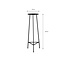 Mica Decorations Adine Iron Plant Table – Black – H120 × Ø35 cm