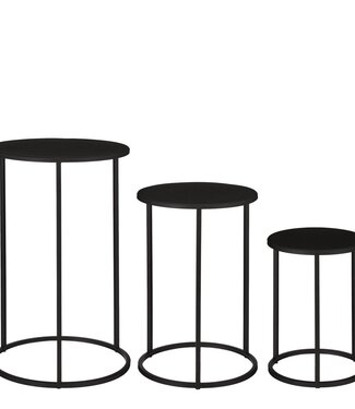 Mica Decorations Bijzettafel set Zwart 3Ijzer