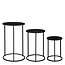 Mica Decorations Quinty Beistelltische aus Eisen - Schwarz - 3er-Set