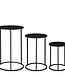 Bijzettafel set Zwart 3Ijzer