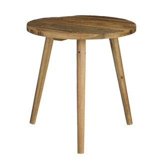 Mica Decorations Bold Wooden Side Table - Brown - H43 cm