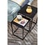 Mica Decorations Goa Beistelltische aus Eisen - Schwarz - 2er-Set