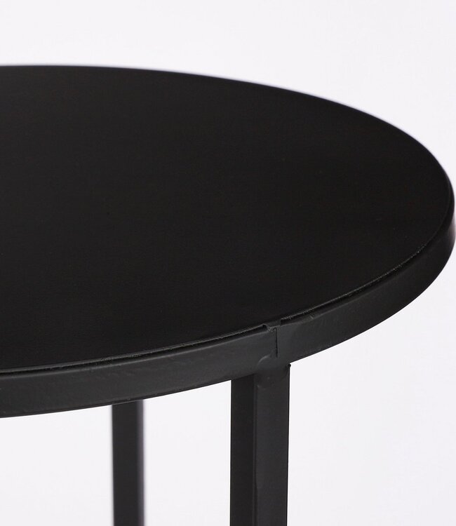 Bijzettafel set Zwart 3Ijzer