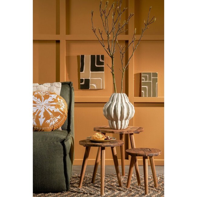 Mica Decorations Bold Beistelltisch aus Holz - Braun - H43 cm