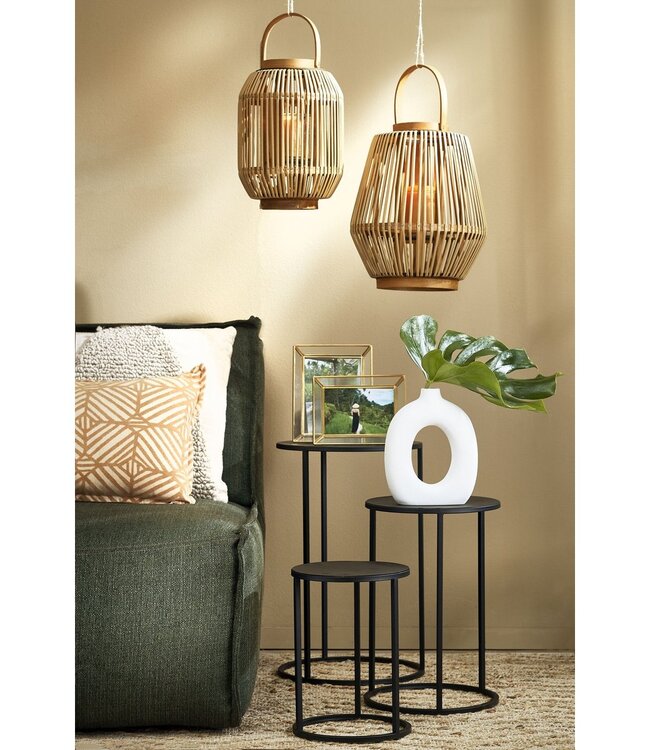 Bijzettafel set Zwart 3Ijzer