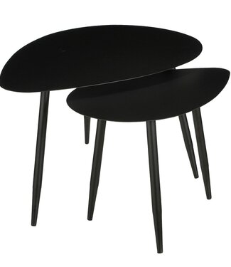 Mica Decorations Bijzettafel set Zwart 2Ijzer
