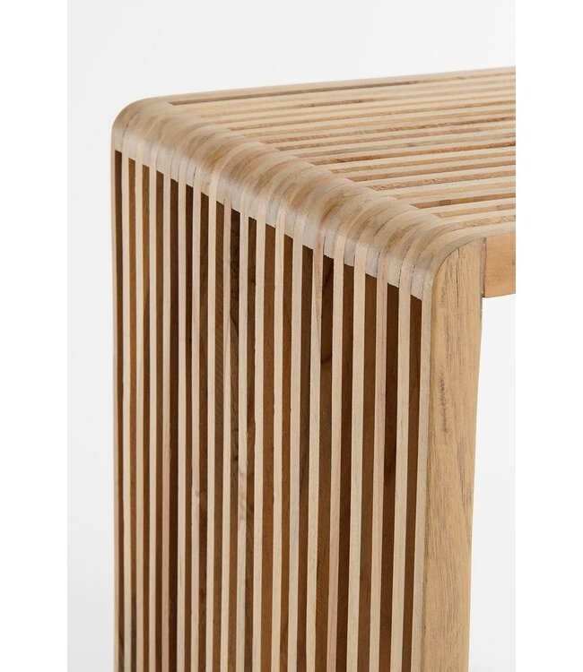 Bijzettafel set Bruin 3Teak hout