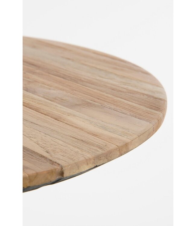 Bijzettafel set Bruin 2Teak hout