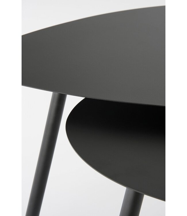 Bijzettafel set Zwart 2Ijzer