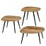 Mica Decorations Jailey Beistelltische aus Teakholz - Braun - 3er-Set