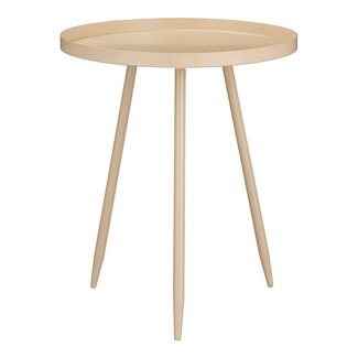 Mica Decorations Flores Iron Side Table - Beige - H49 cm