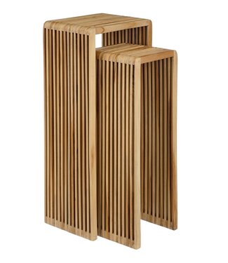 Mica Decorations Plantentafel Bruin 2Teak hout