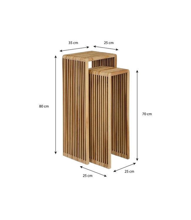 Plantentafel Bruin 2Teak hout