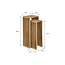 Mica Decorations Yonker Pflanzentische aus Teakholz - Braun - 2er-Set