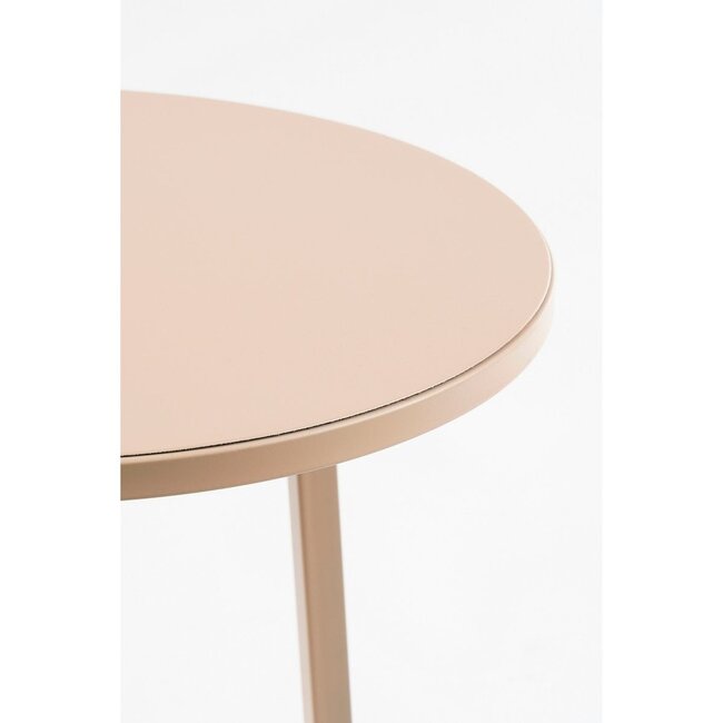 Mica Decorations Adine Pflanzentisch aus Eisen - Hellrosa - H120 × Ø35 cm