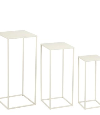 Mica Decorations Bijzettafel set Gebroken wit 3Ijzer