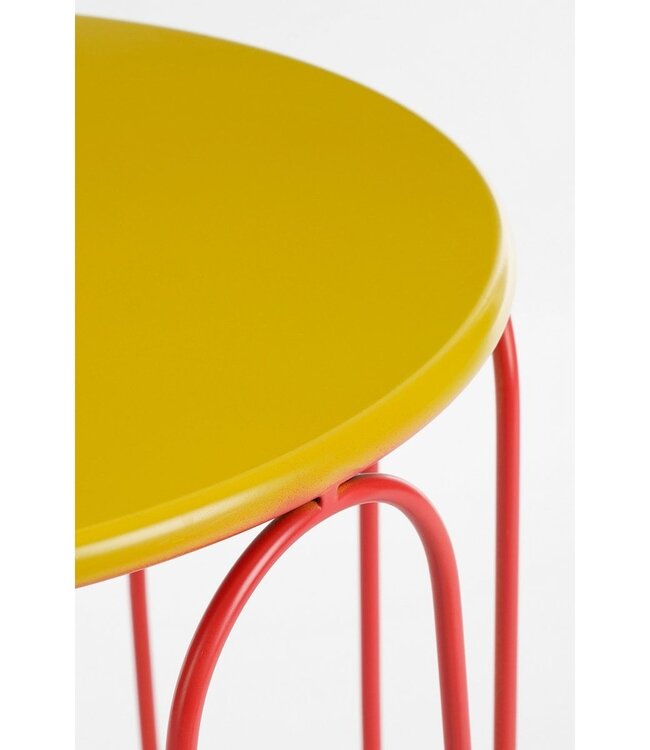 Bijzettafel set Geel 2Ijzer