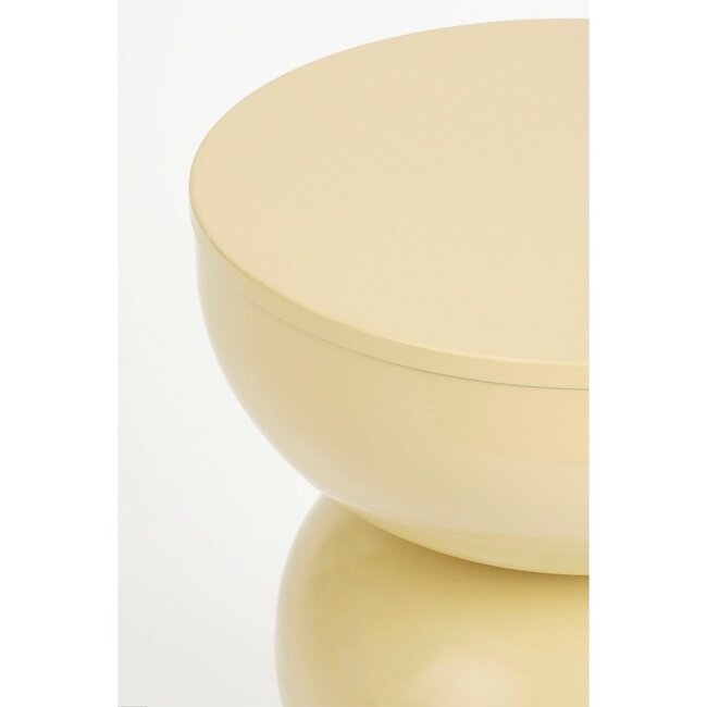 Mica Decorations Luna Beistelltisch aus Eisen - Beige - H46 cm