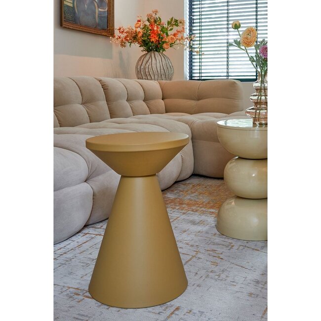 Mica Decorations Jim Iron Side Table - Yellow