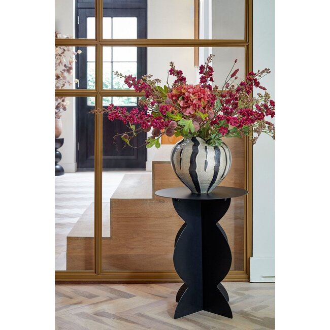 Mica Decorations Rafi Iron Side Table - Black - H50 cm