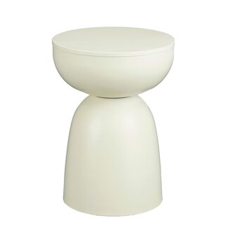Mica Decorations Elliott Iron Side Table - Off-White