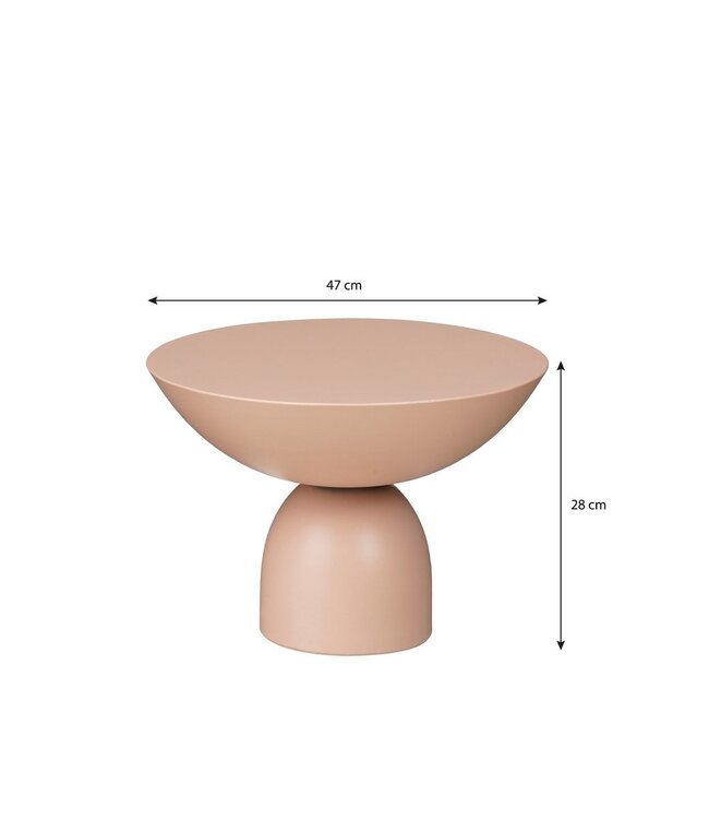 Bijzettafel Lichtroze 1Ijzer