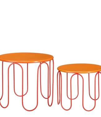 Mica Decorations Bijzettafel set Oranje 2Ijzer