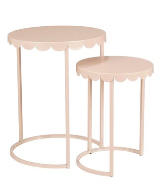 Mica Decorations Bijzettafel set Lichtroze 2Ijzer