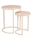 Bijzettafel set Lichtroze 2Ijzer