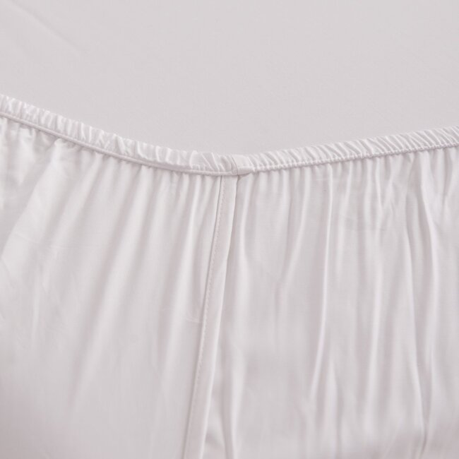 Boomba Bamboo 400TC Bamboo Split Topper Fitted Sheet - Coco White