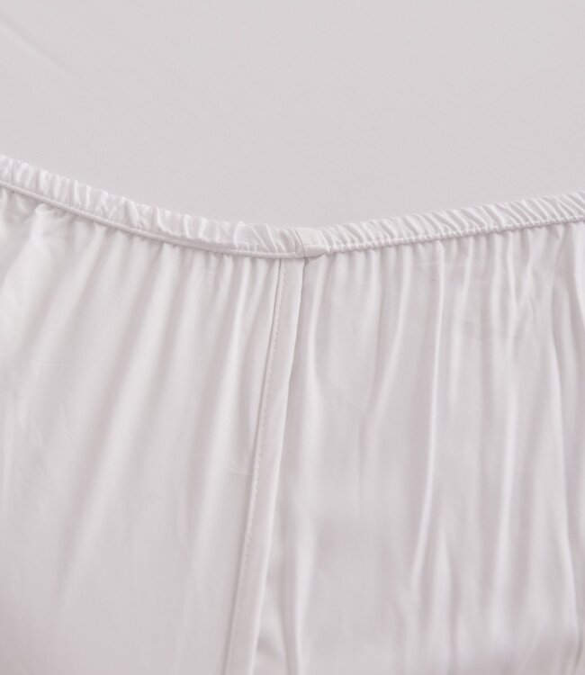 Bamboo Split-Topper Fitted Sheet 400TC – Boomba Bamboo® Coco White