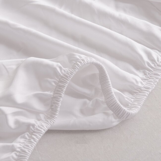 Boomba Bamboo 400TC Bambus-Spannbettlaken für Split-Topper - Coco White