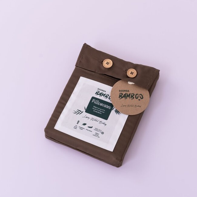 Bamboe Kussenslopen 400TC – 2-Pack – Bamboe – Coffee Brown