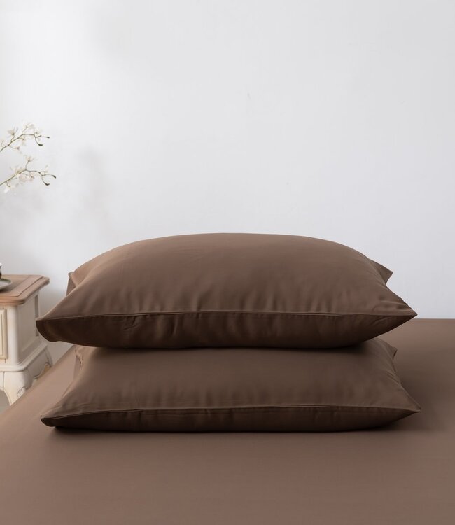 Bamboo Pillowcases 400TC – 2-Pack – Bamboo – Coffee Brown